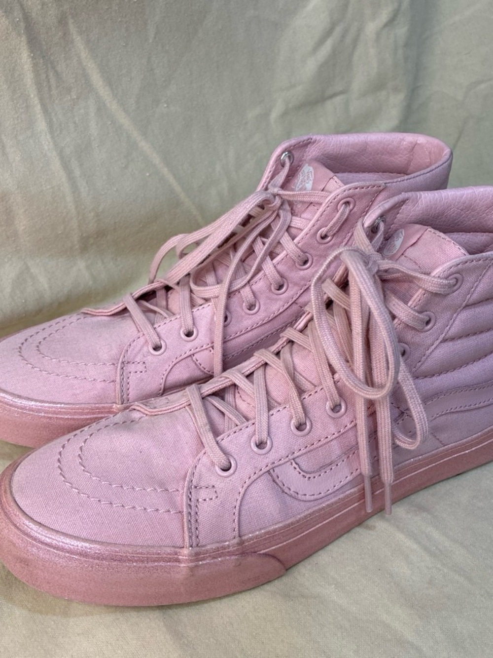 Pink  Vans High-Top Women's Canvas Sneakers